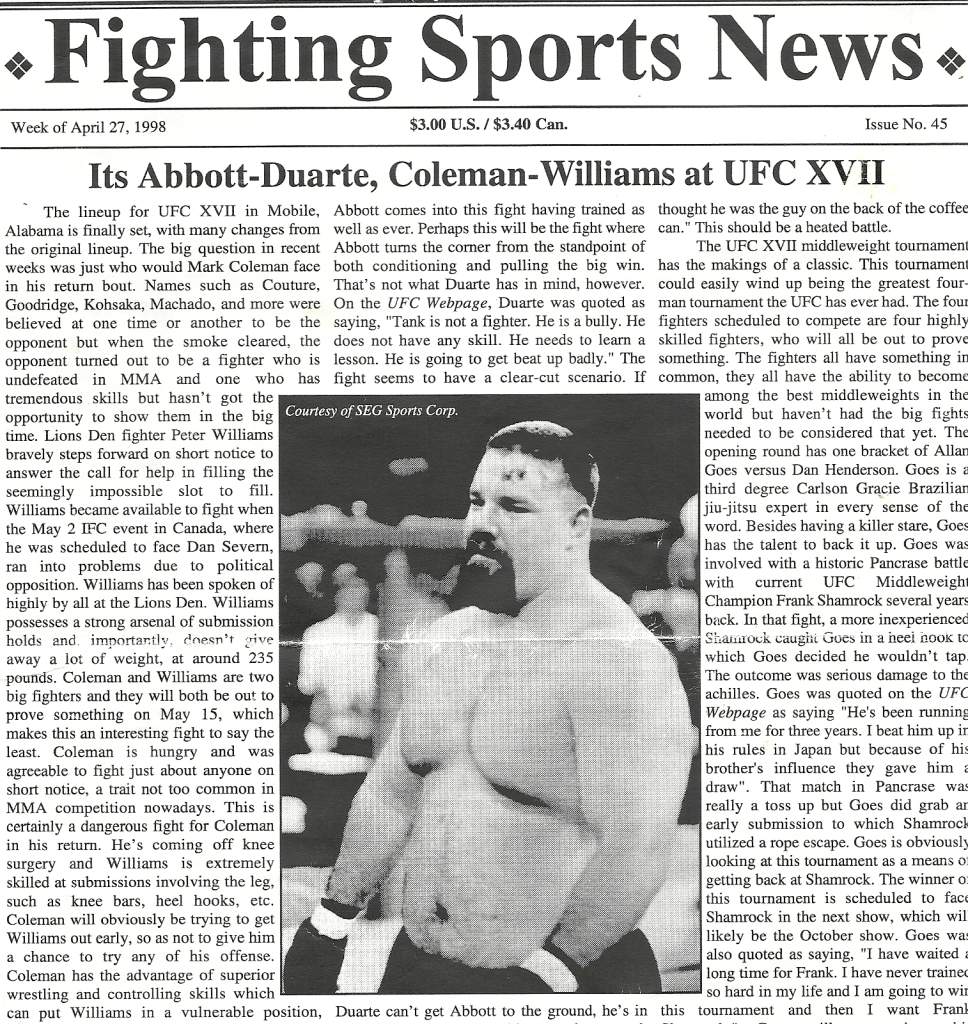 04/98 Fighting Sports News